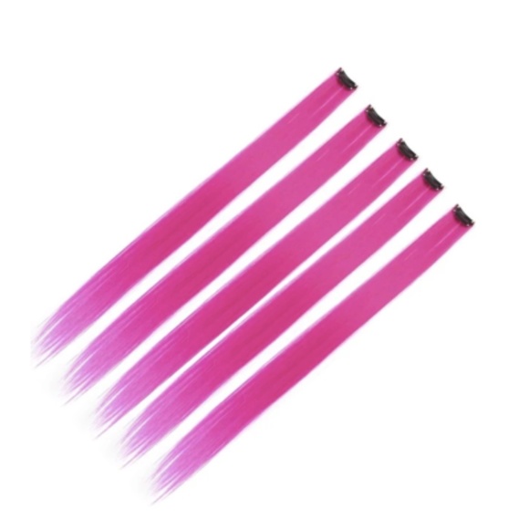 5 Pack Pink Hair Extensions - Picture 4 of 9